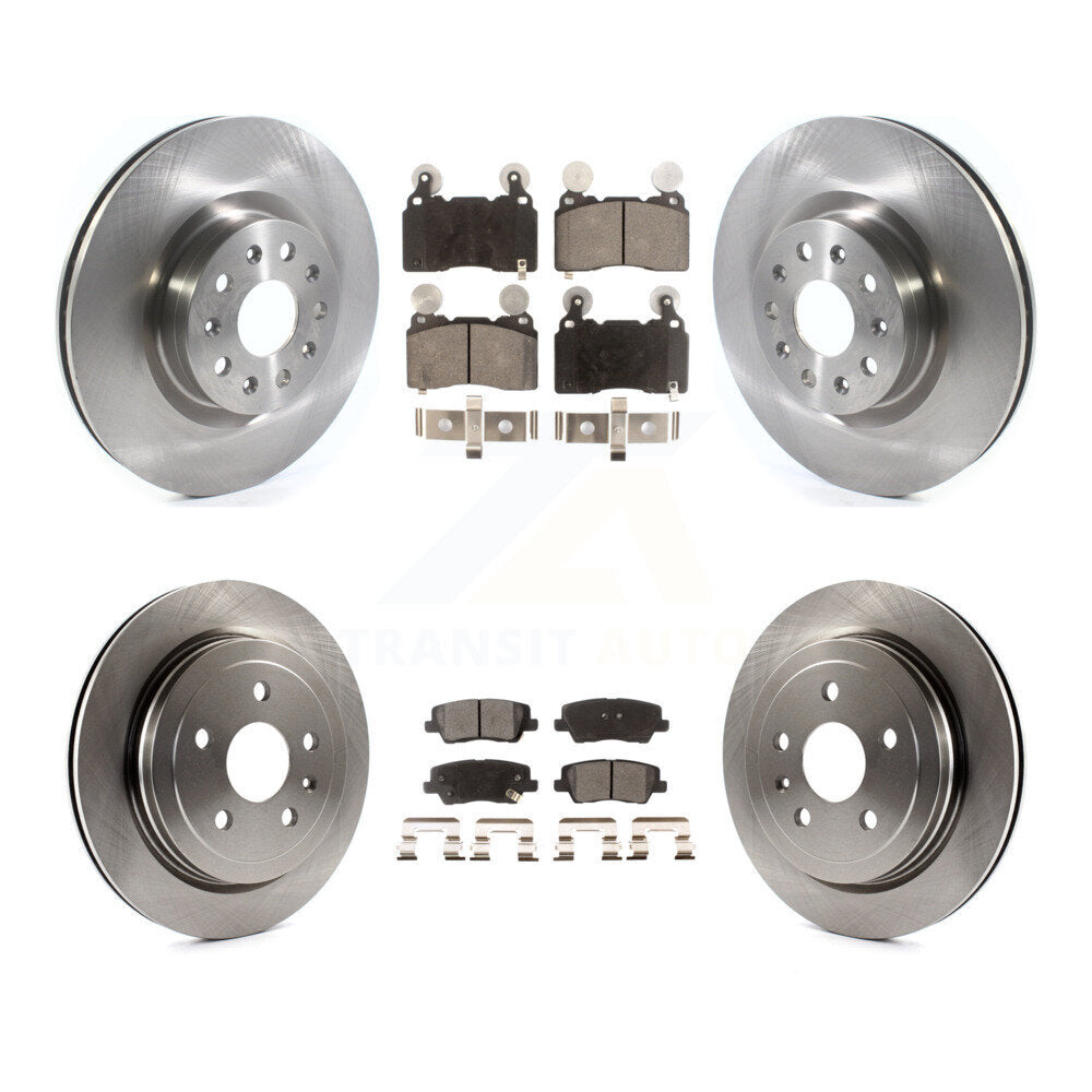 Front Rear Disc Brake Rotors And Semi-Metallic Pads Kit For Cadillac CTS K8F-103812