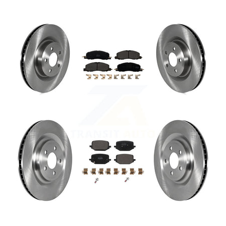 Front Rear Disc Brake Rotors And Semi-Metallic Pads Kit For Lincoln Aviator K8F-103814