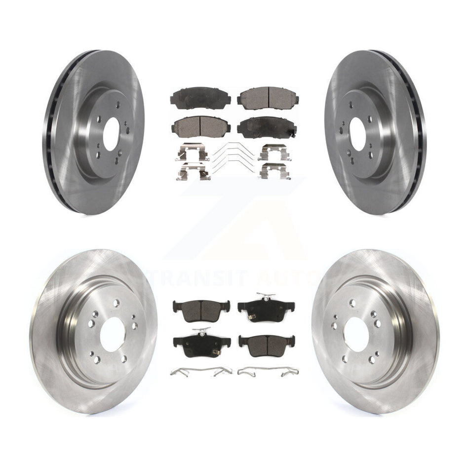 Front Rear Disc Brake Rotors And Semi-Metallic Pads Kit For 2019-2021 Acura RDX K8F-103816