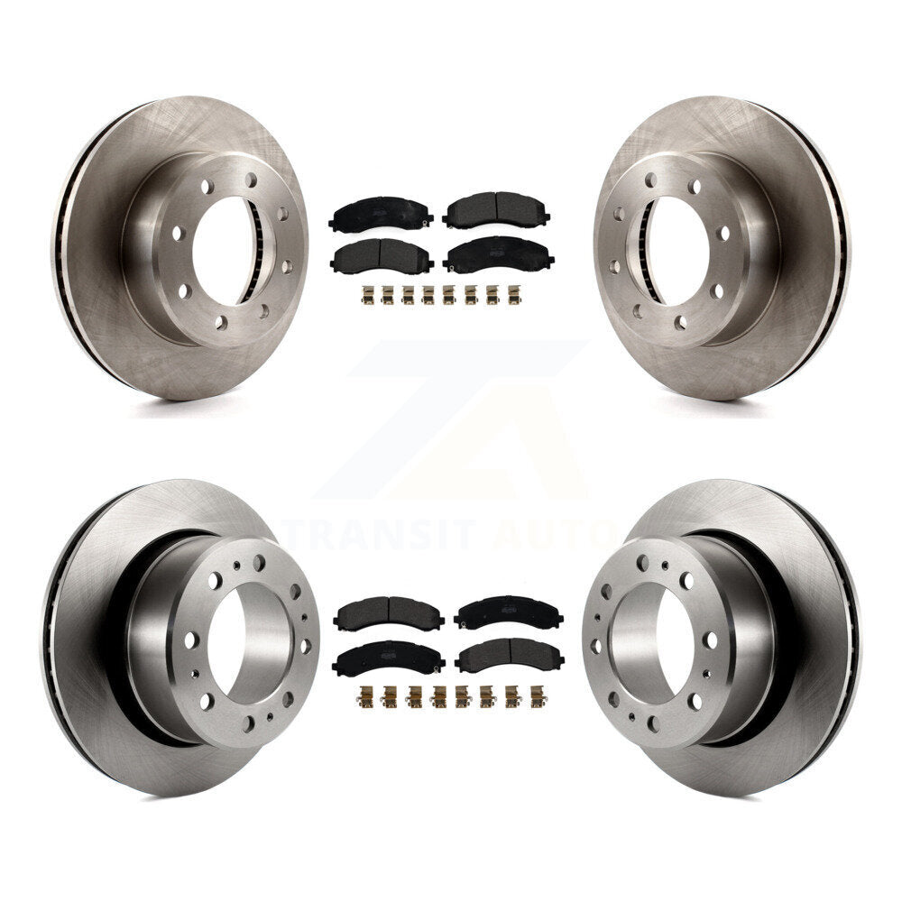 Front Rear Brake Rotor Semi-Metallic Pad Kit For 2020-2021 Ram 3500 With Dual Wheels K8F-103820