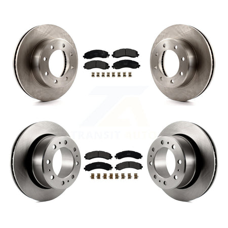 Front Rear Brake Rotor Semi-Metallic Pad Kit For 2020-2021 Ram 3500 With Dual Wheels K8F-103820