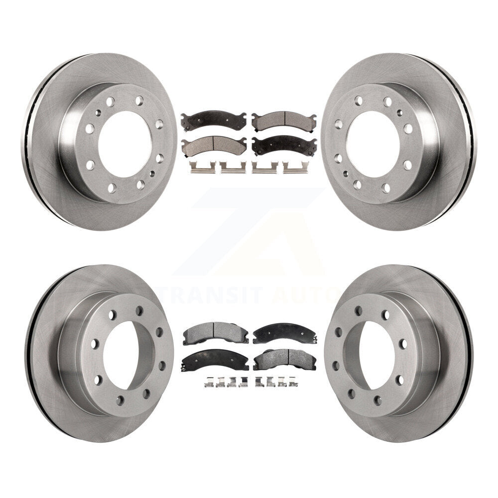 Front Rear Disc Brake Rotors And Semi-Metallic Pads Kit For Chevrolet Express 4500 K8F-103821