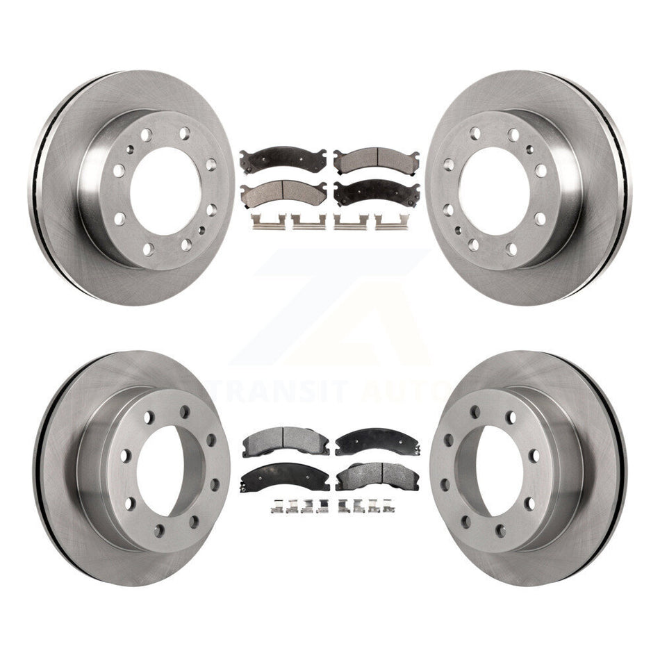 Front Rear Disc Brake Rotors And Semi-Metallic Pads Kit For Chevrolet Express 4500 K8F-103821