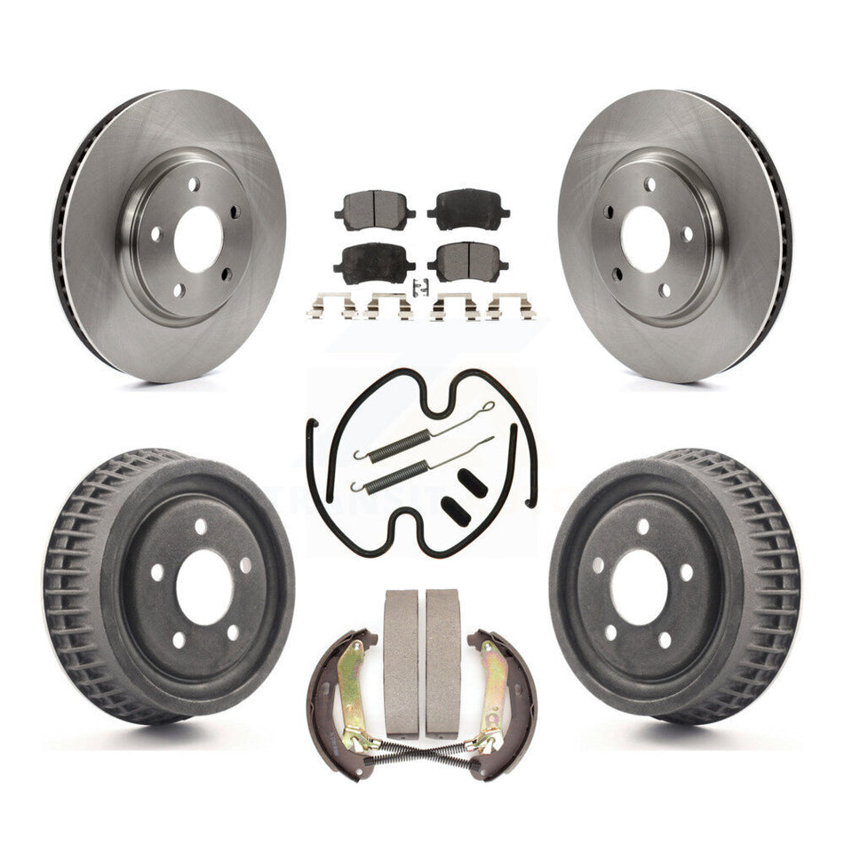 Front Rear Disc Brake Rotors Semi-Metallic Pads And Drum Kit (7Pc) For Chevrolet Malibu K8F-103846