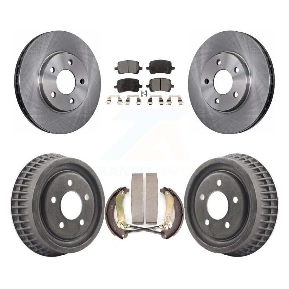 Front Rear Brake Rotor Semi-Metallic Pad & Drum Kit For Chevrolet Malibu Disc rear brakes K8F-103847