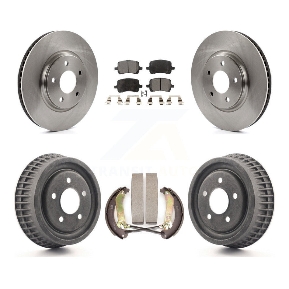 Front Rear Brake Rotor Semi-Metallic Pad & Drum Kit For Chevrolet Malibu Disc rear brakes K8F-103848