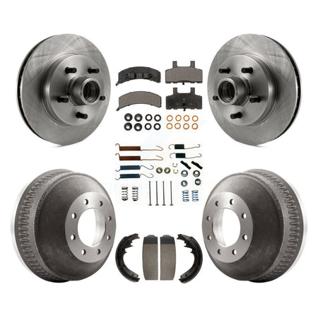 Front Rear Brake Rotors Semi-Metallic Pad Drum Kit (7Pc) For C1500 Suburban Chevrolet GMC K8F-103853