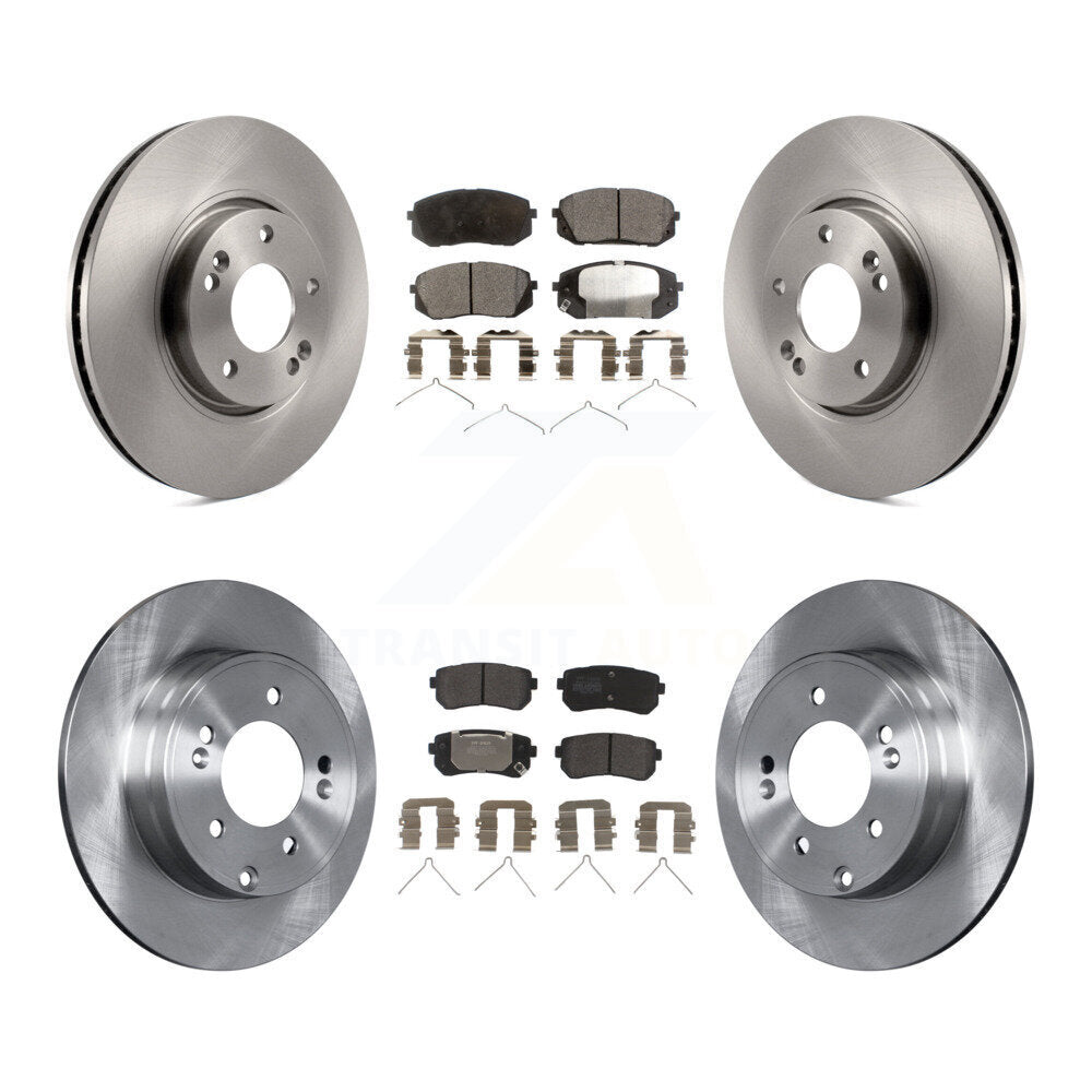 Front Rear Brake Rotor Semi-Metallic Pad Kit For Hyundai Sonata With Manual Parking K8F-103865