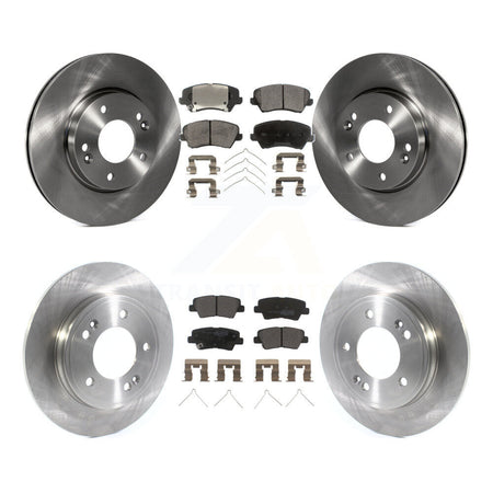 Front Rear Brake Rotor And Semi-Metallic Pad Kit For Hyundai Veloster Naturally Aspirated K8F-103870