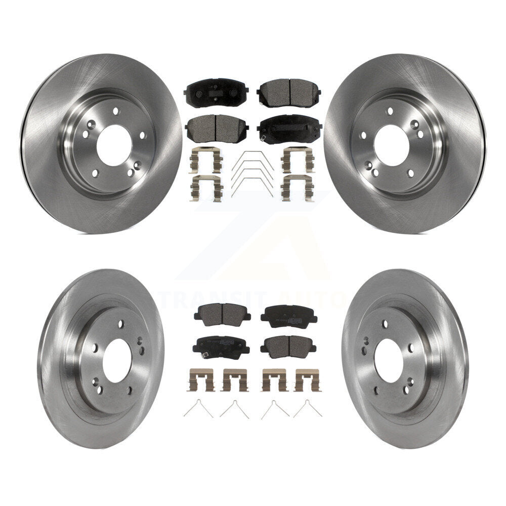 Front Rear Brake Rotor Semi-Metallic Pad Kit For Hyundai Kona With Electric Parking K8F-103875