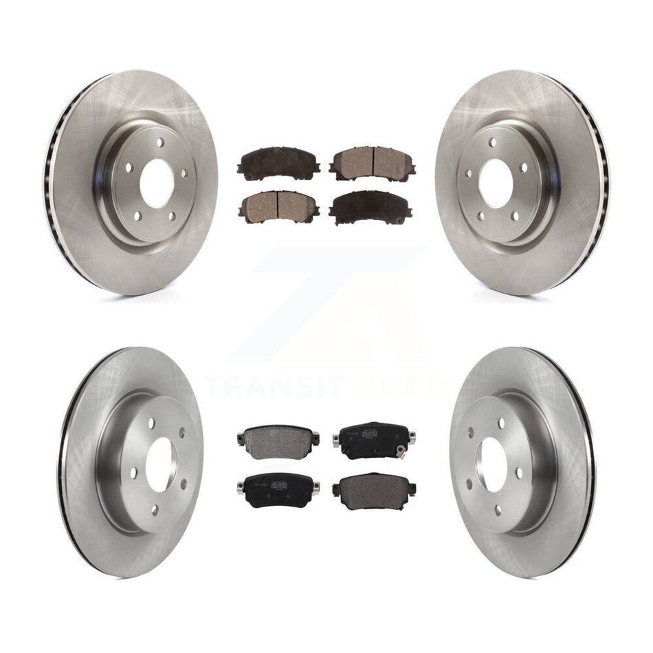 Front Rear Brake Rotor Semi-Metallic Pad Kit For Nissan Rogue With Electric Parking K8F-103884