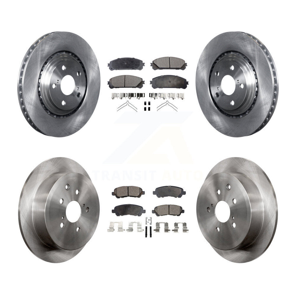 Front Rear Disc Brake Rotors And Semi-Metallic Pads Kit For Toyota Highlander K8F-103885