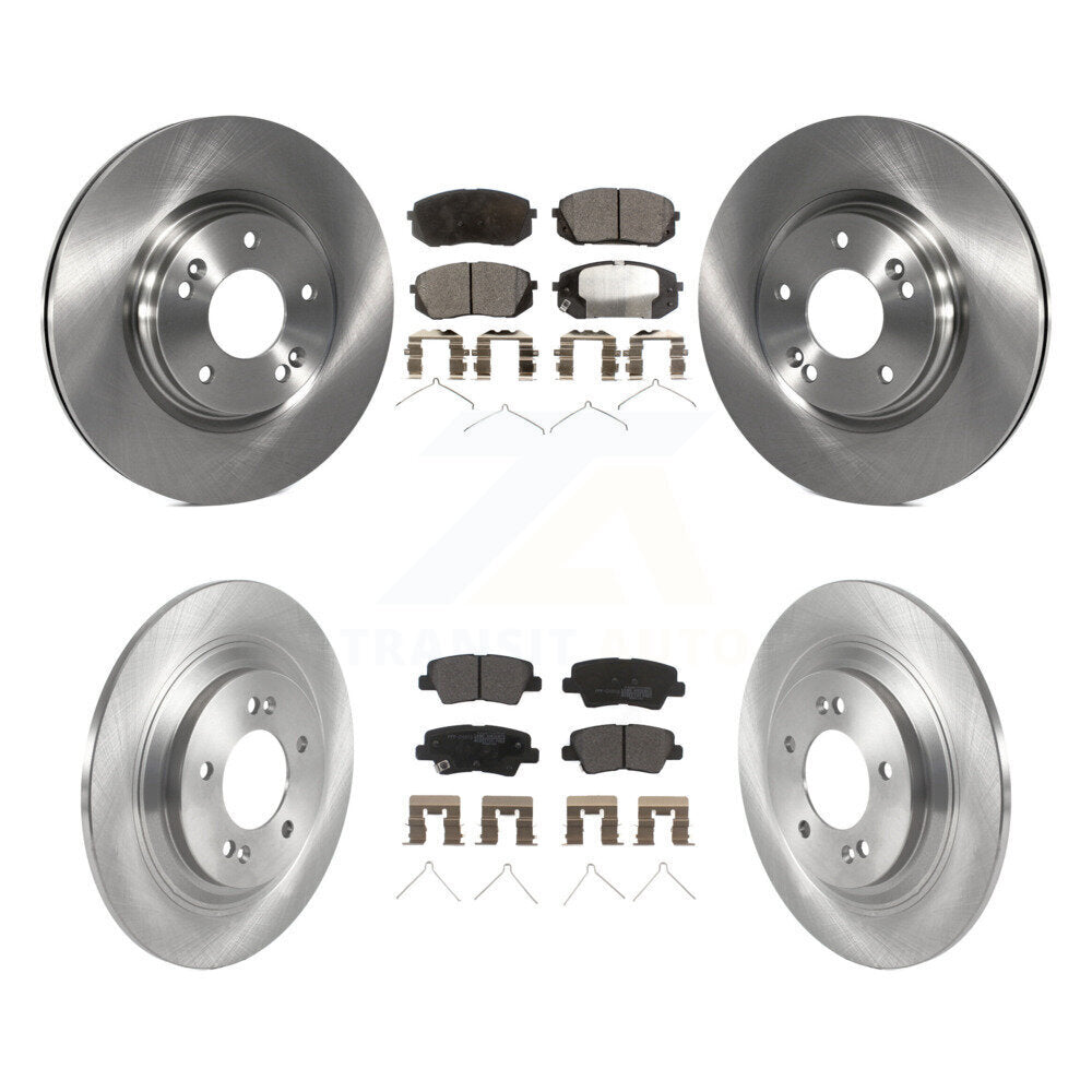Front Rear Disc Brake Rotor & Semi-Metallic Pad Kit For Hyundai Kona Electric Kia Niro EV K8F-103891