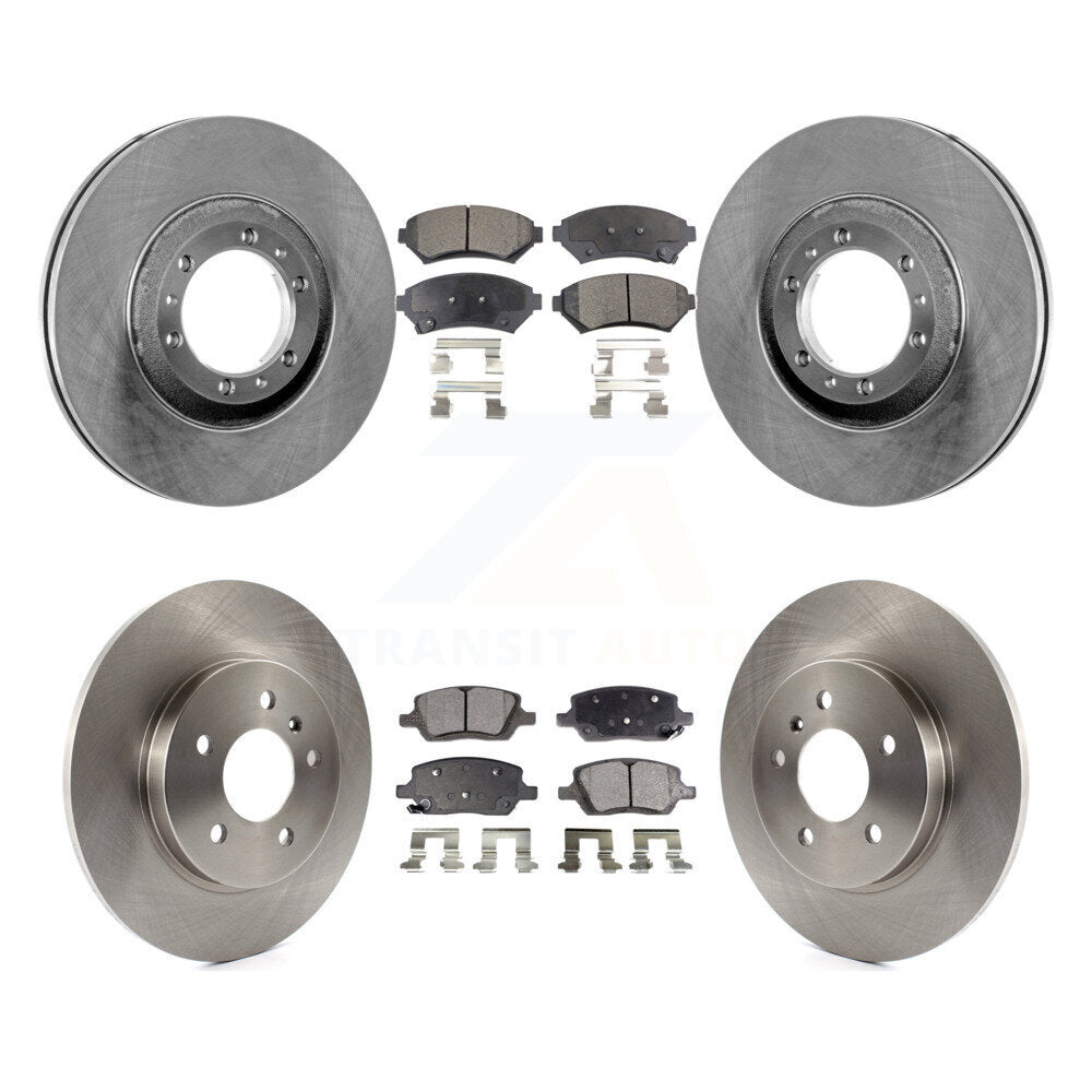 Front Rear Disc Brake Rotor & Semi-Metallic Pad Kit For 2005 Pontiac Montana SV6 with FWD K8F-103893