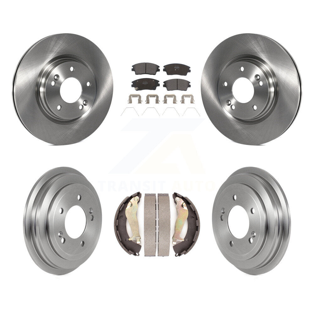 Front Rear Disc Brake Rotor Semi-Metallic Pad Drum Kit For 2017-2020 Hyundai Elantra 1.6L K8F-103910