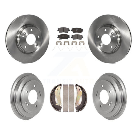 Front Rear Disc Brake Rotor Semi-Metallic Pad Drum Kit For 2017-2020 Hyundai Elantra 1.6L K8F-103910