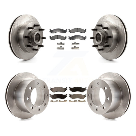 Front Rear Disc Brake Rotors And Semi-Metallic Pads Kit For 2001-2002 Dodge Ram 2500 K8F-103912