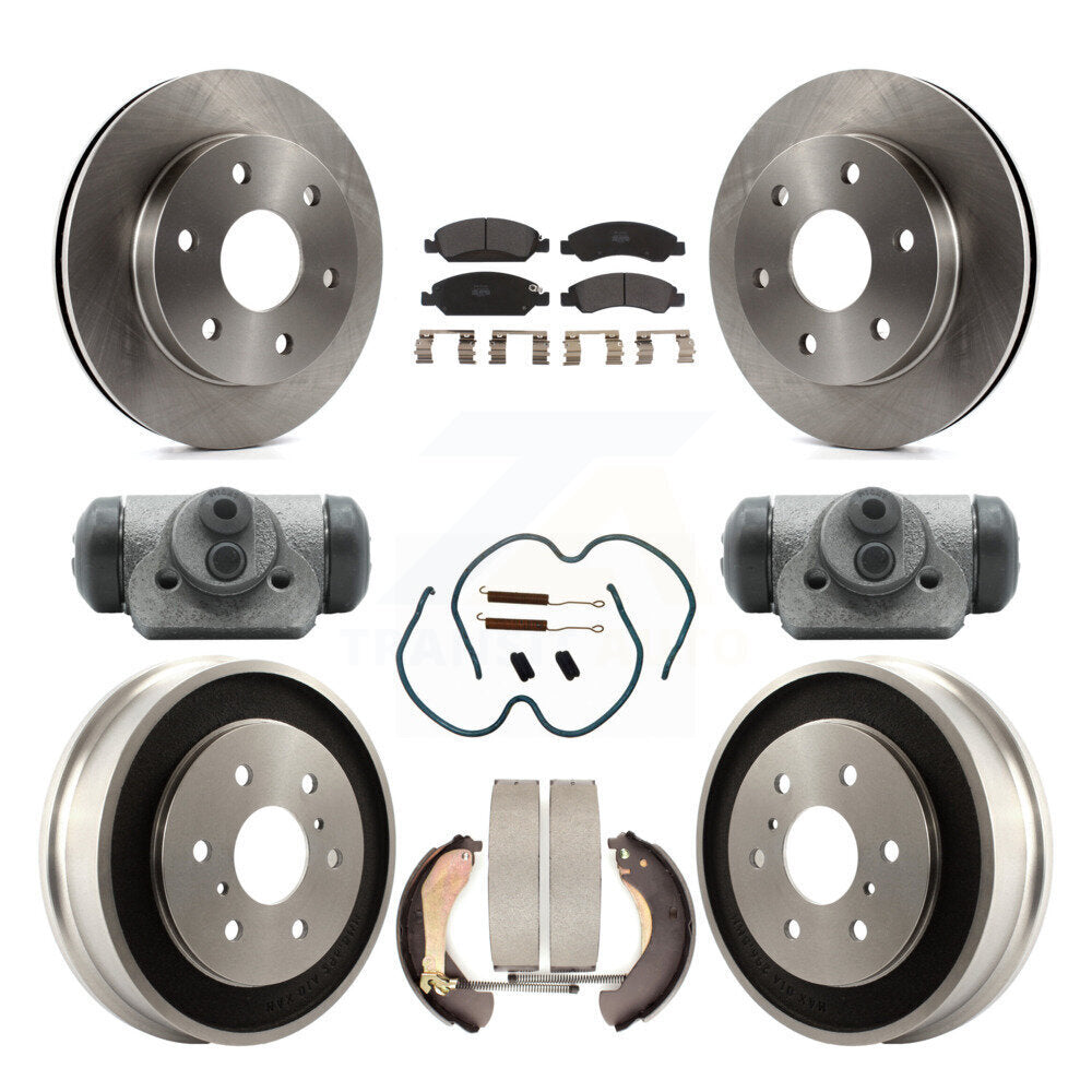 Front Rear Disc Brake Rotors Semi-Metallic Pads And Drum Kit (9Pc) For GMC Sierra 1500 K8F-103913