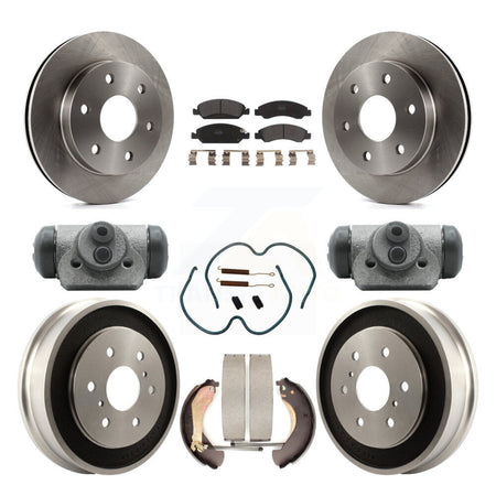 Front Rear Disc Brake Rotors Semi-Metallic Pads And Drum Kit (9Pc) For GMC Sierra 1500 K8F-103913