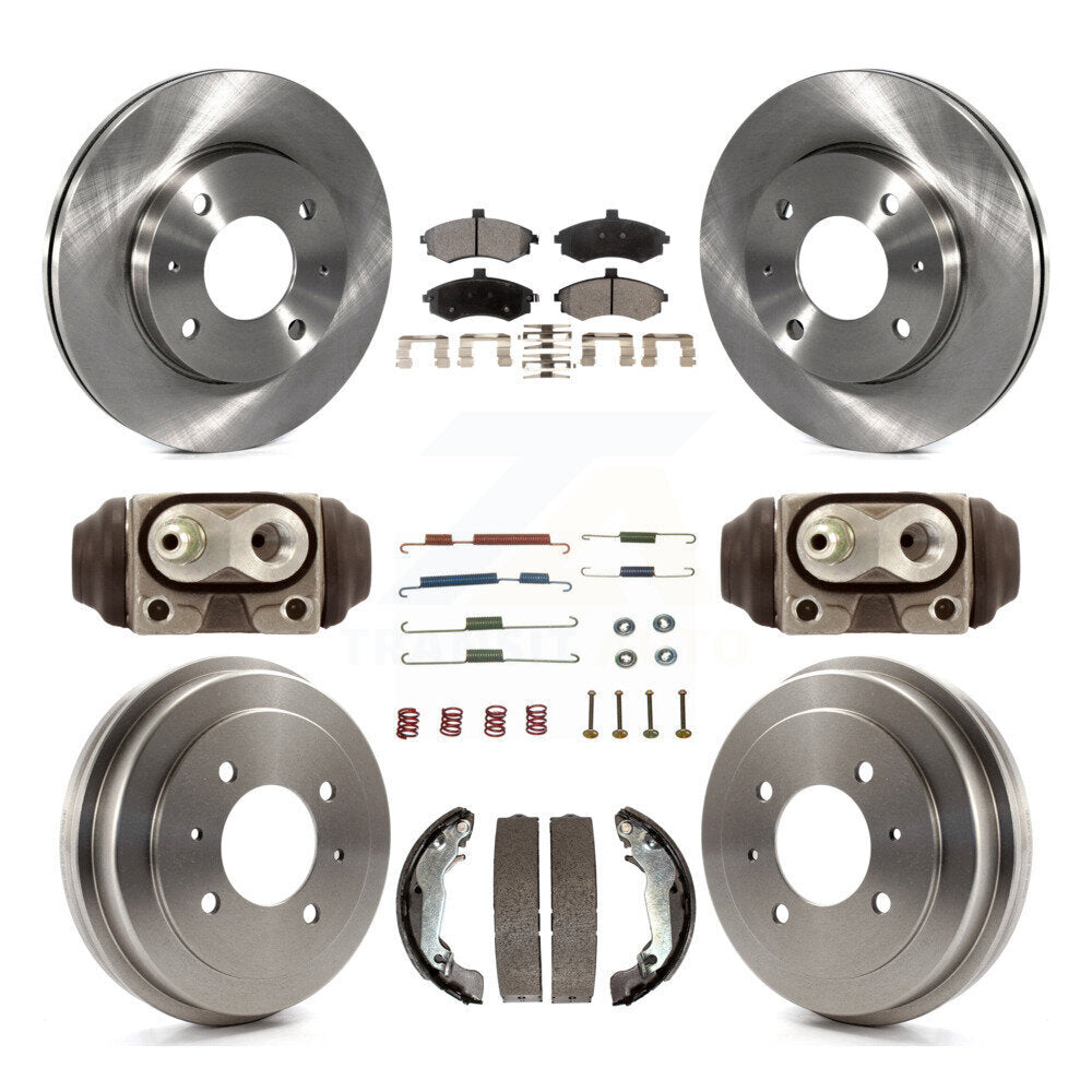 Front Rear Disc Brake Rotors Semi-Metallic Pads And Drum Kit (9Pc) For Hyundai Elantra K8F-103915