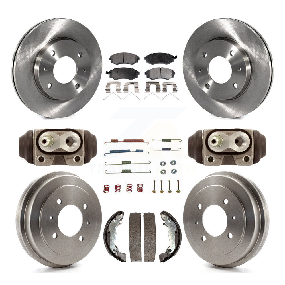 Front Rear Disc Brake Rotors Semi-Metallic Pads And Drum Kit (9Pc) For Hyundai Elantra K8F-103916