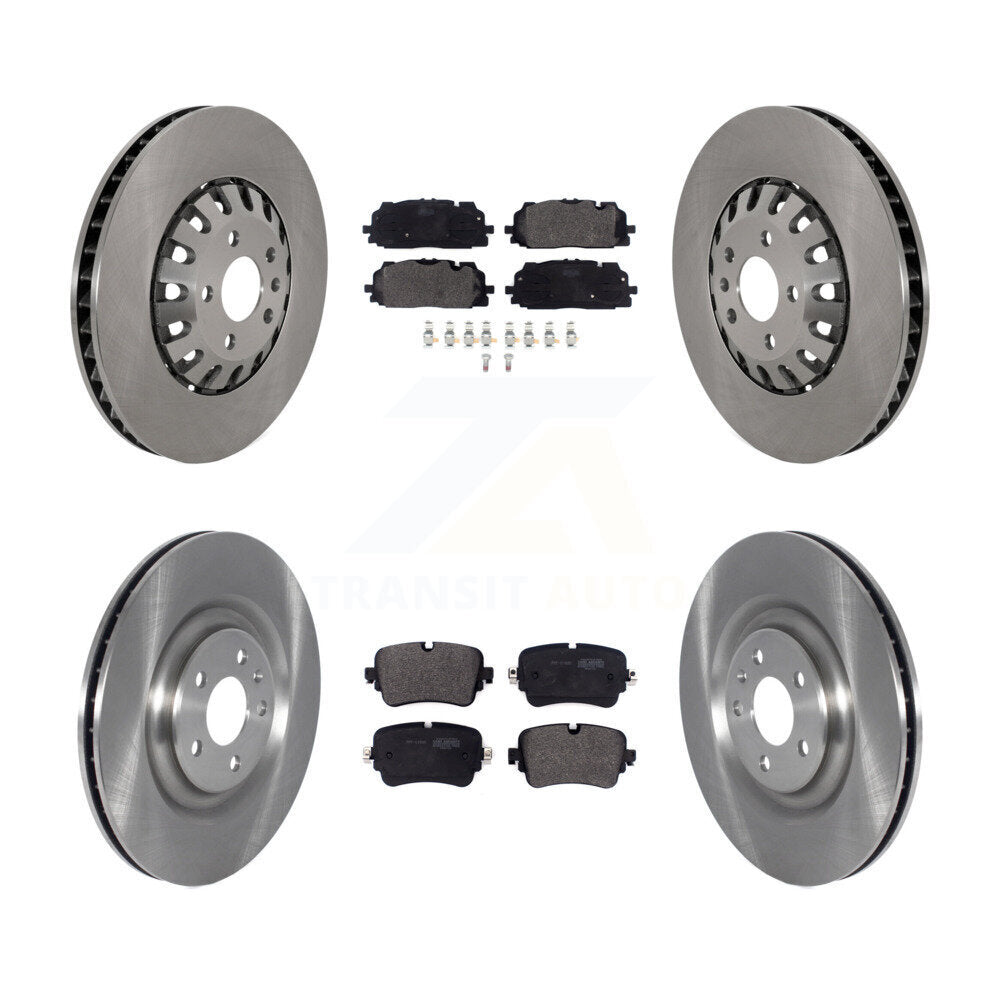 Front Rear Disc Brake Rotors And Semi-Metallic Pads Kit For 2019 Audi Q8 A8 Quattro K8F-103943