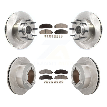 Front Rear Disc Brake Rotors And Semi-Metallic Pads Kit For Ford F-350 Super Duty K8F-103951
