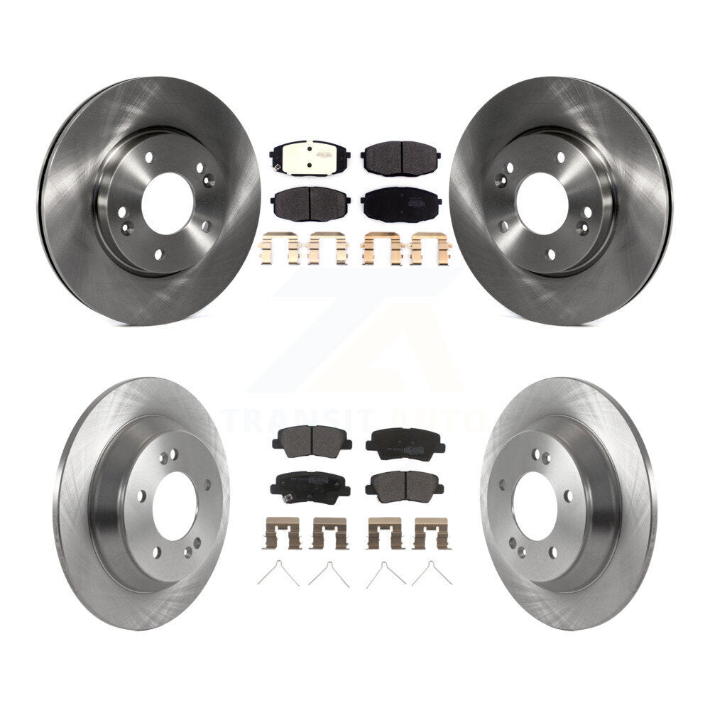 Front Rear Brake Rotor Semi-Metallic Pad Kit For Hyundai Kona With Electric Parking K8F-103958