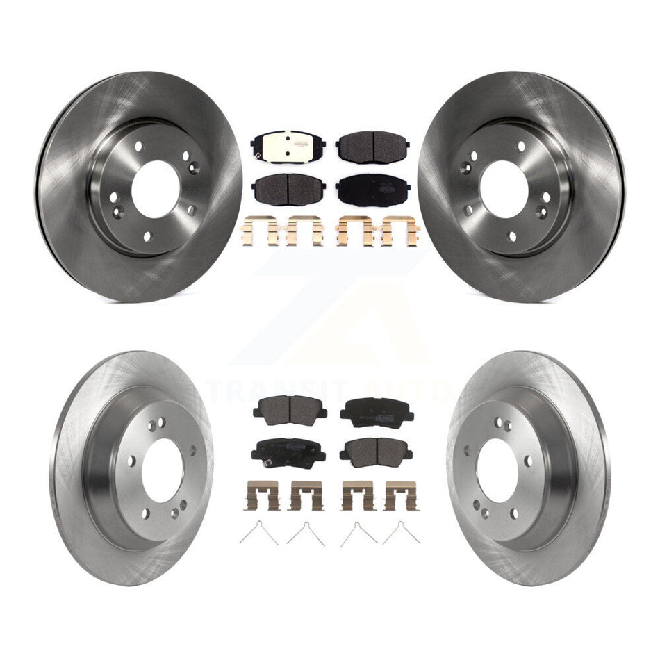 Front Rear Brake Rotor Semi-Metallic Pad Kit For Hyundai Kona With Electric Parking K8F-103958