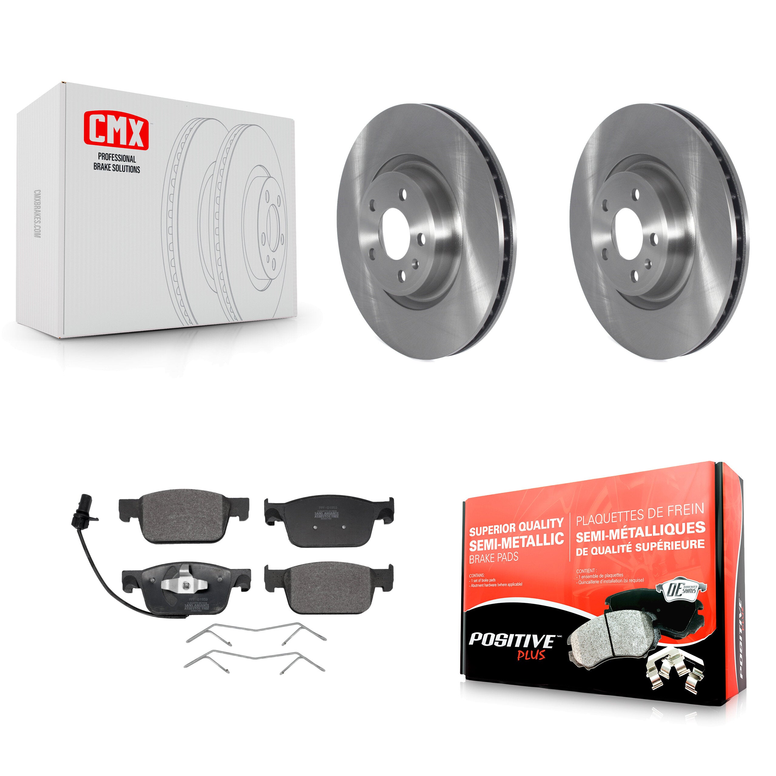 Front Disc Brake Rotors And Semi-Metallic Pads Kit For Audi A4 Quattro K8F-103960