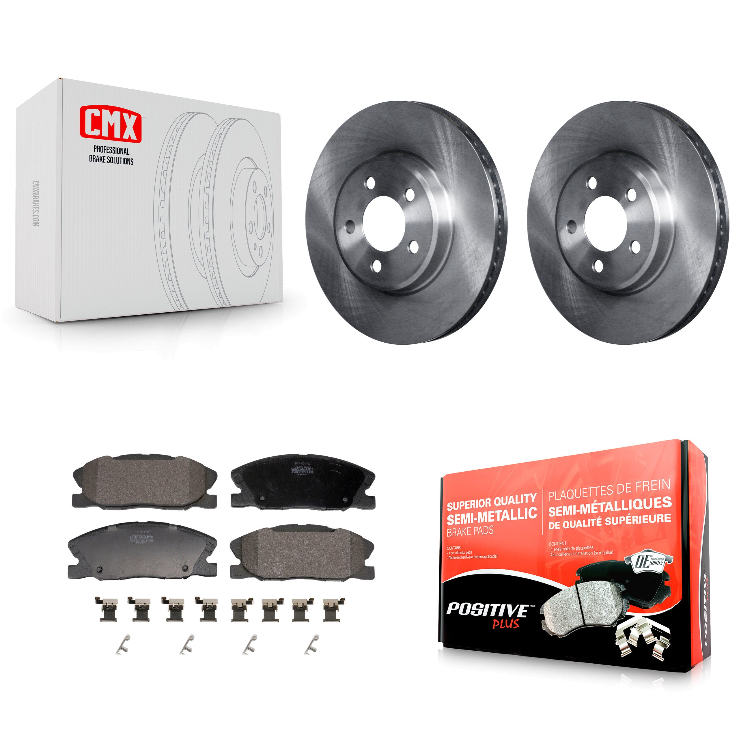 Front Brake Rotor Semi-Metallic Pad Kit For Dodge Charger With 370mm Diameter K8F-103965