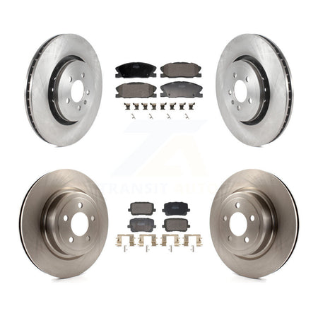 Front Rear Brake Rotor Semi-Metallic Pad Kit For 2020-2023 Dodge Charger Pursuit with RWD K8F-103978