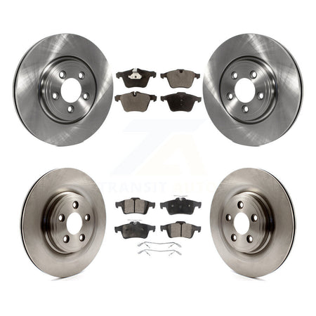 Front Rear Disc Brake Rotors And Semi-Metallic Pads Kit For Jaguar XF K8F-103981