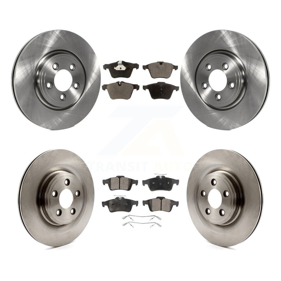 Front Rear Disc Brake Rotors And Semi-Metallic Pads Kit For Jaguar XF K8F-103981