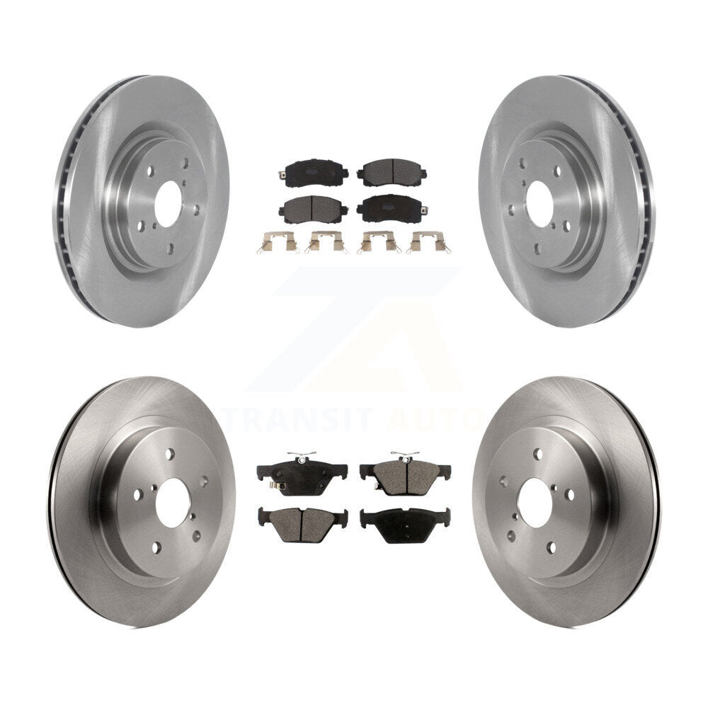 Front Rear Disc Brake Rotors And Semi-Metallic Pads Kit For Subaru Outback WRX Legacy K8F-103982