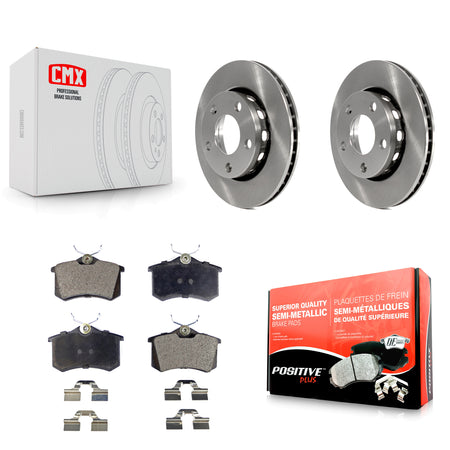 Rear Brake Rotors & Semi-Metallic Pad Kit For 2002 Audi S4 With 256mm Diameter Rotor K8F-103990