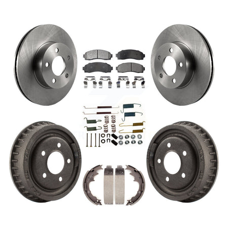 Front Rear Disc Brake Rotors Semi-Metallic Pads And Drum Kit (7Pc) For Mazda B4000 K8F-103993