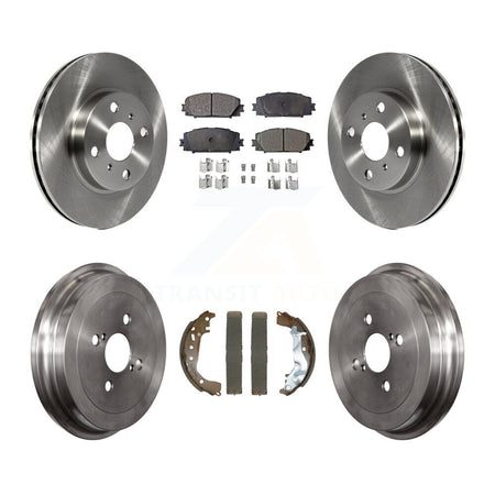 Front Rear Disc Brake Rotors Semi-Metallic Pads And Drum Kit For Toyota Yaris K8F-103994