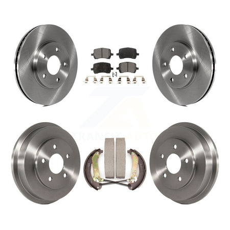 Front Rear Brake Rotors Semi-Metallic Pad & Drum Kit For 2009 Chevrolet HHR With 13-H7324 K8F-104000