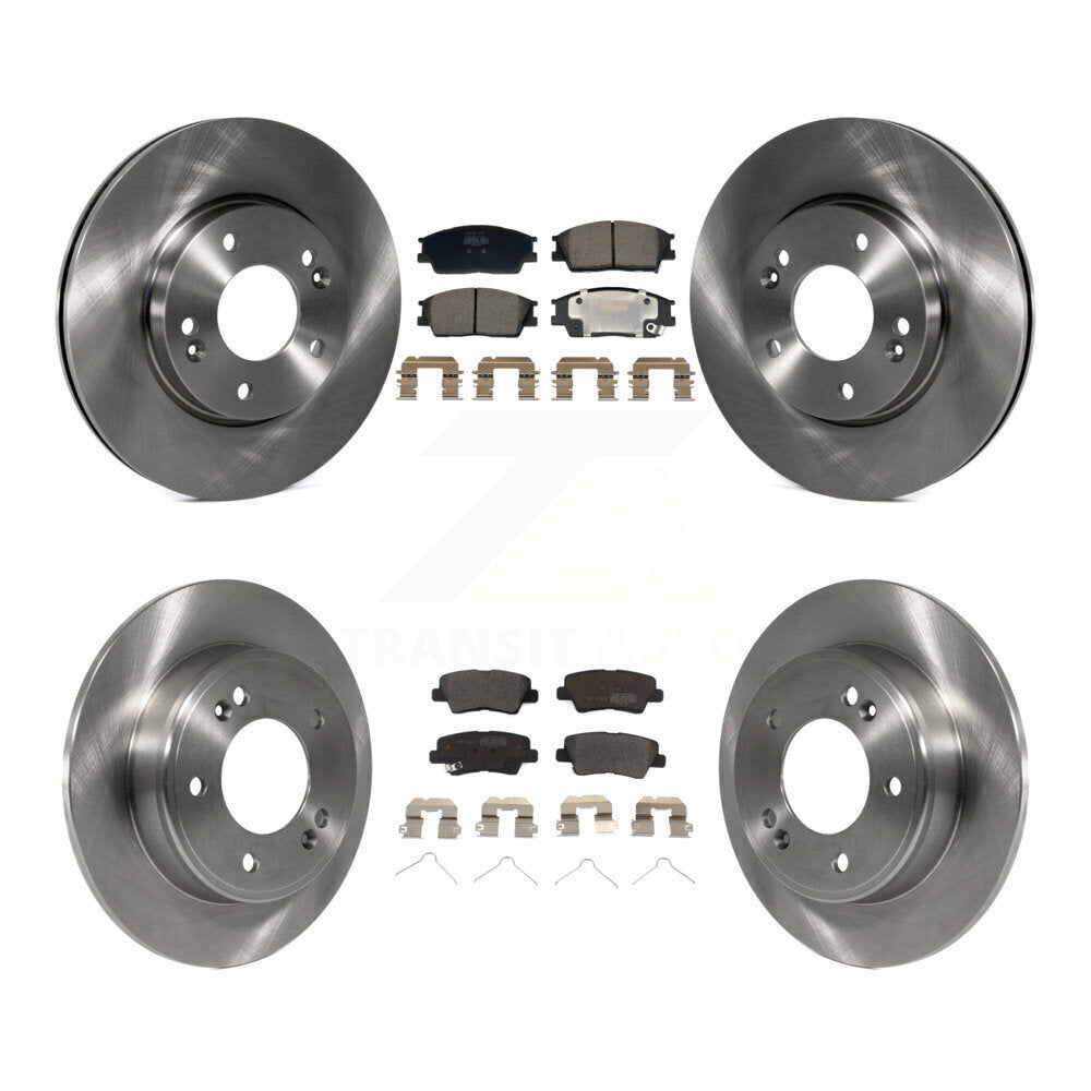 Front Rear Disc Brake Rotors And Semi-Metallic Pads Kit For Hyundai Venue Kia Soul K8F-104004