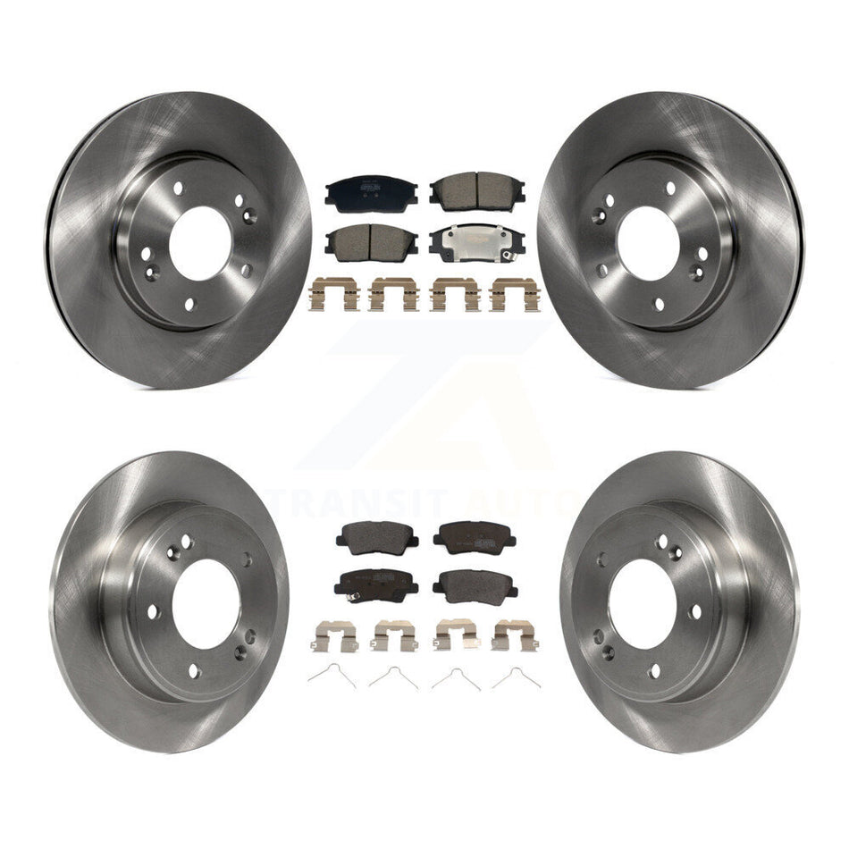 Front Rear Disc Brake Rotors And Semi-Metallic Pads Kit For Hyundai Venue Kia Soul K8F-104004