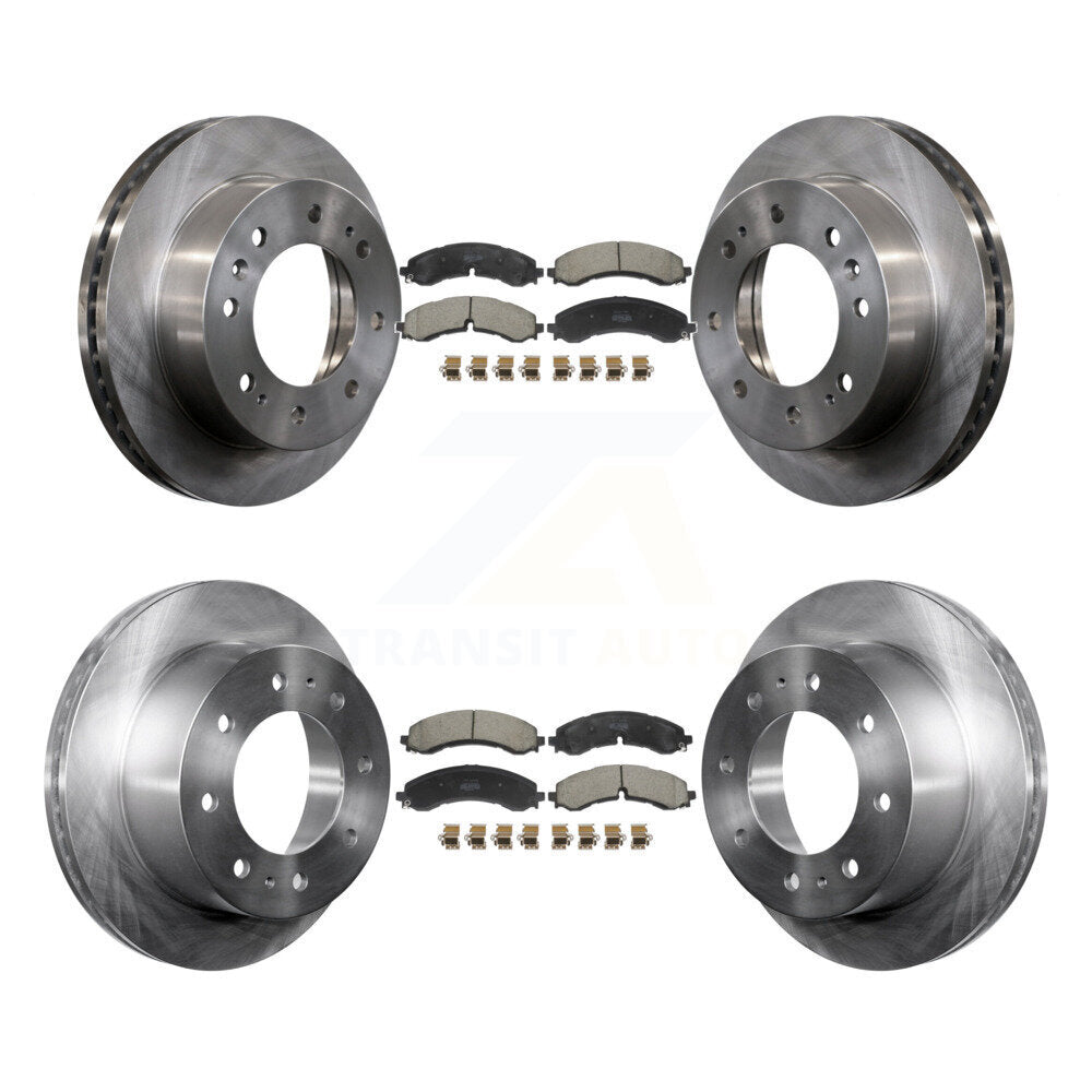 Front Rear Brake Rotor & Semi-Metallic Pad Kit For GMC Chevrolet Sierra 2500 HD Silverado K8F-104006