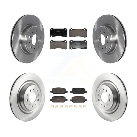 Front Rear Brake Rotor Semi-Metallic Pad Kit For 17-22 Tesla 3 With Gray Painted Calipers K8F-104007