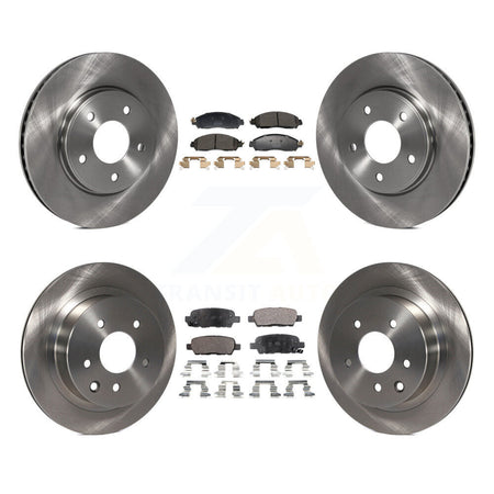 Front Rear Brake Rotors & Semi-Metallic Pad Kit For Nissan LEAF With Manual Parking K8F-104008