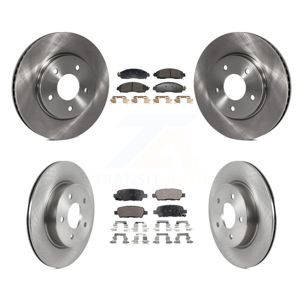 Front Rear Brake Rotors Semi-Metallic Pad Kit For Nissan LEAF With Electric Parking K8F-104009
