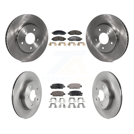 Front Rear Brake Rotors Semi-Metallic Pad Kit For Nissan LEAF With Electric Parking K8F-104009