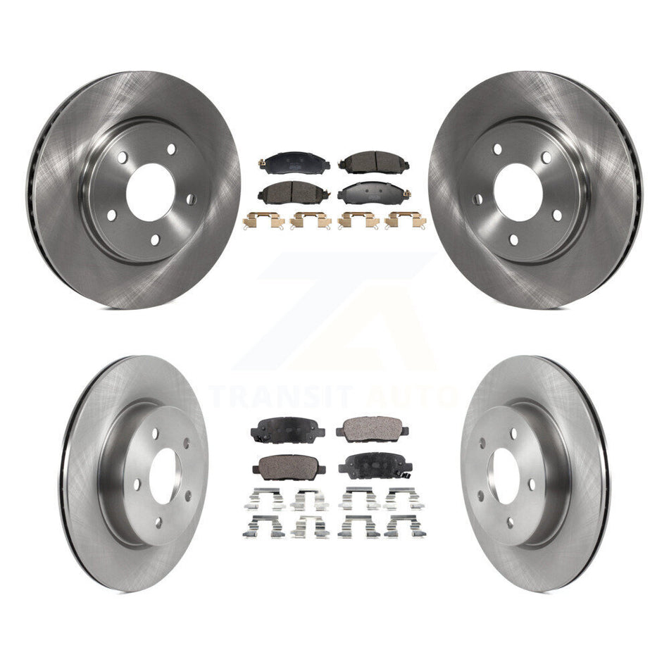 Front Rear Brake Rotors Semi-Metallic Pad Kit For Nissan LEAF With Electric Parking K8F-104009