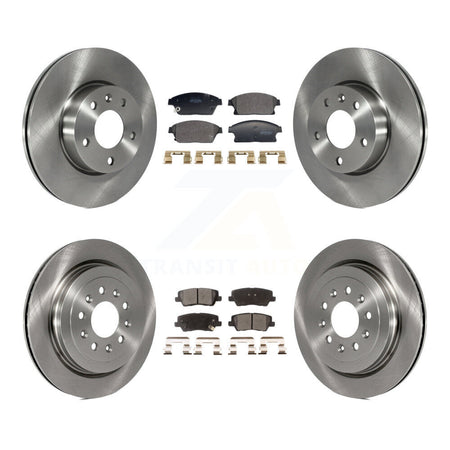 Front Rear Disc Brake Rotors And Semi-Metallic Pads Kit For Cadillac ATS K8F-104019