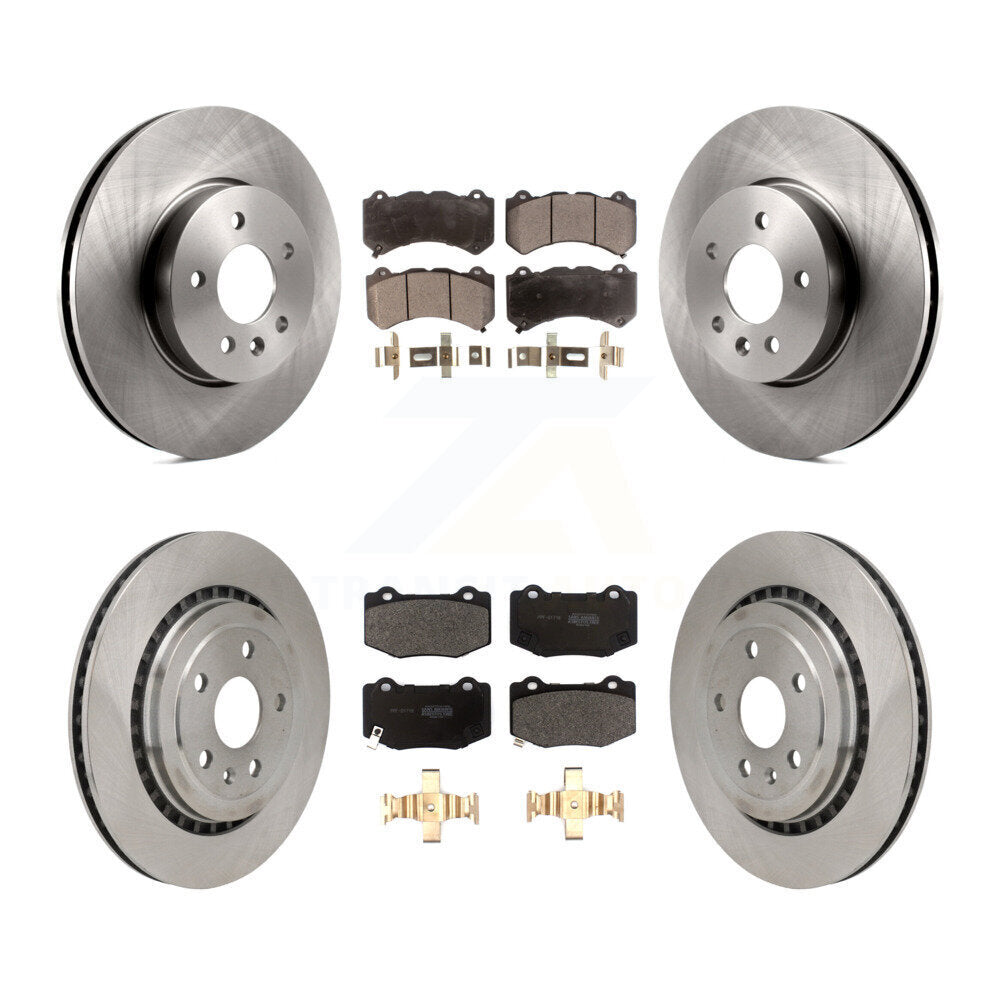 Front Rear Disc Brake Rotors And Semi-Metallic Pads Kit For Cadillac ATS V K8F-104020