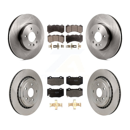 Front Rear Disc Brake Rotors And Semi-Metallic Pads Kit For Cadillac ATS V K8F-104020
